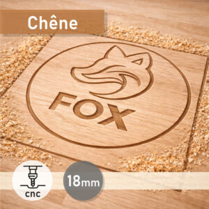 Découpe CNC sur Chêne 18mm