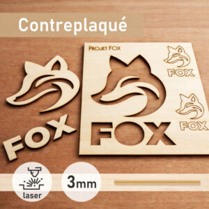 Découpe laser sur contreplaqué peuplier 3mm